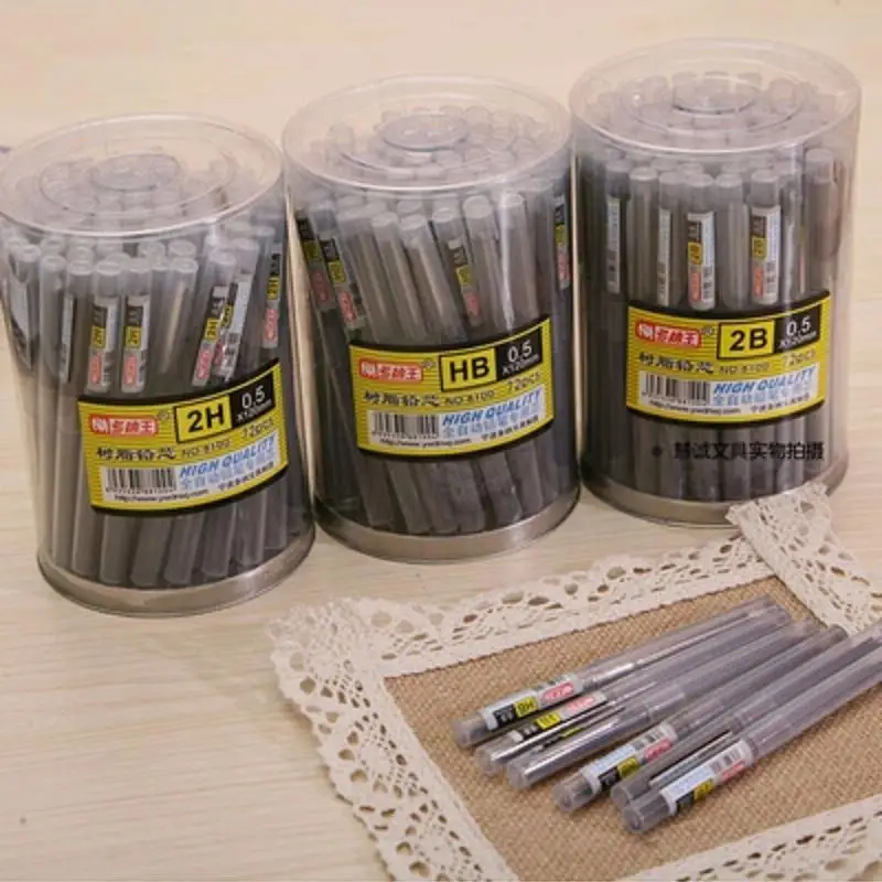 

0.5mm 0.7mm Mechanical pencil leads HB,2B office & school stationery wholesale 72 tubes/lot