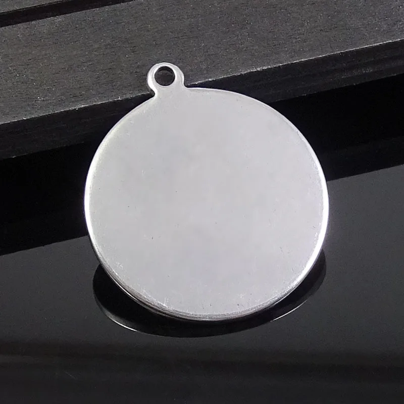 Different shape stainless steel dog tag flower shape glossy dog tag with ring