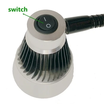 3 W GOOSENECK DIPIMPIN CAHAYA MESIN BEKERJA DENGAN DASAR MAGNET