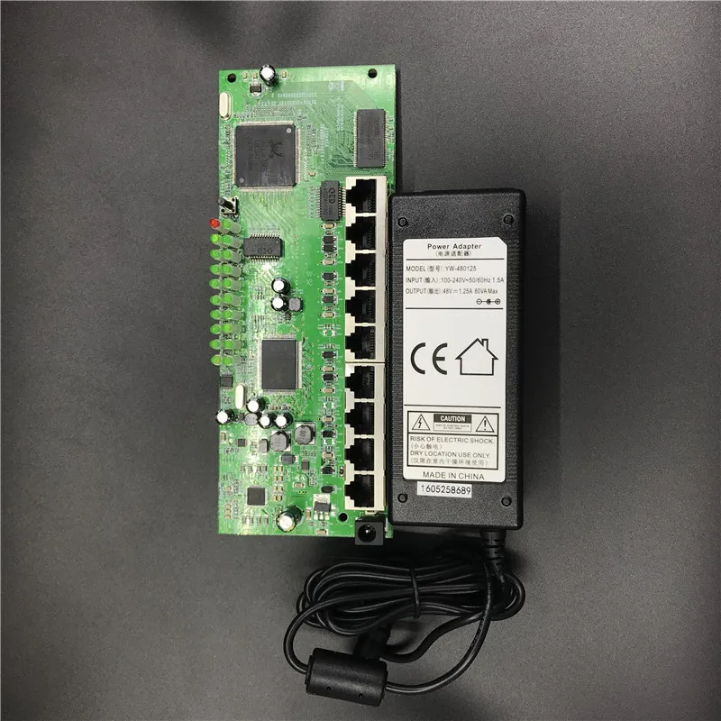 

ANDDEAR 9 port POE router module manufacturer t sell full Gigabit 10/100/1000M POE 48V2A router modules OEM wired router module