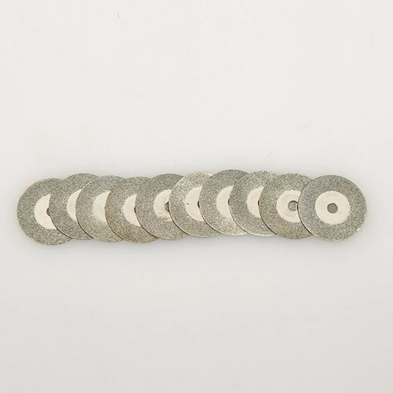 10Pcs/set Diamond Cutting Discs Mini Grinding Wheel Saw Blade For Rotary Tools Dremel Stone Blade+2pcs Mandrels Drill Bits view 6