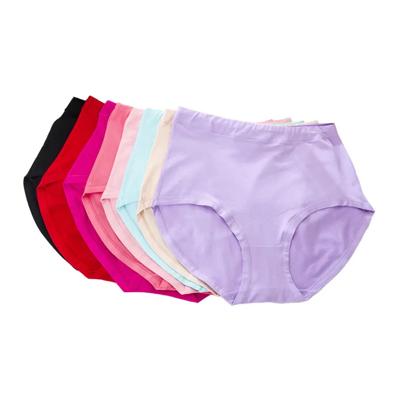 CP120 4Pcs/Lot Seamless Women Underwear Solid Big Size Breathable Lingerie Panties Everyday Casual Briefs Knickers
