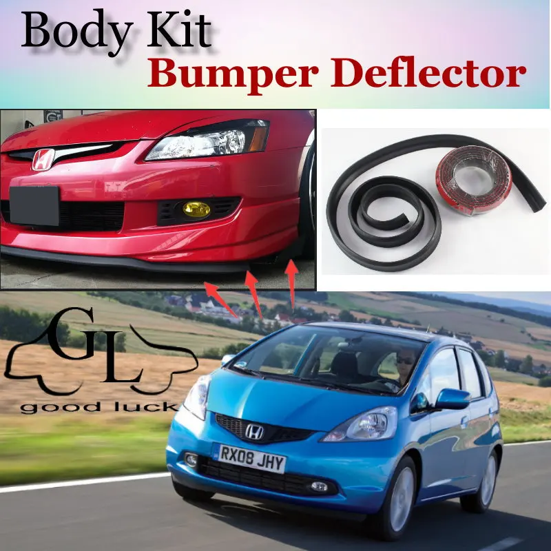 For HONDA Jazz Fit Type R Bumper Lip Lips / Car Lip Shop Spoiler For Car Tuning / TOPGEAR Body Kit + Strip