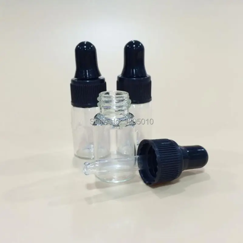 1ml 2ml 3ml Clear Glass Dropper Bottle Jars Vials With Pipette For Cosmetic Perfume Essential Oil Bottles F385