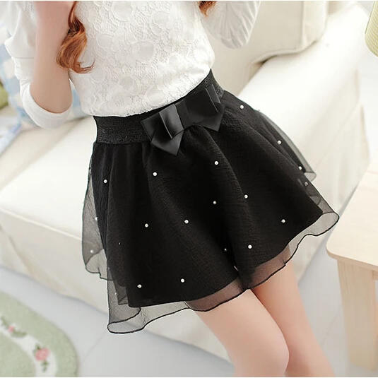 Fashion Women's Skirt Beads High Waist Skirt Pleated Floral Short Mini Skirt Skater Women Knee-Length Skirts