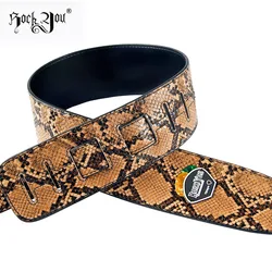 Pelle di serpente di marca cinghia di chitarra basso chitarra chitarra folk cinghia ampliamento cinghie chitarra elettrica basso elettrico strap