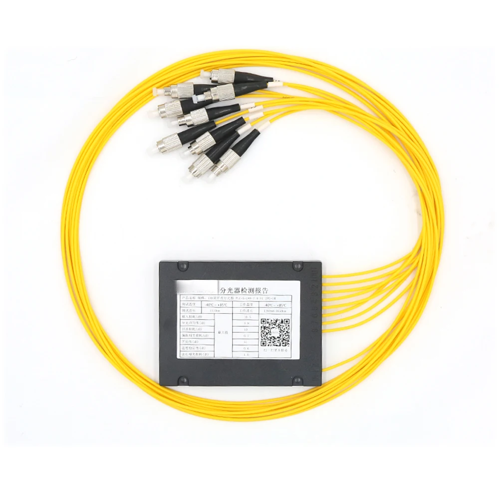 

FC/UPC 1x8 FBT Волоконно-оптический сплиттер 1310 нм одномодовый, ПЛК-Сплиттер SM 1 м, высокая надежность