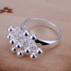 wholesale weomen lady wedding festival gifts Silver color grape Rings unique style beautiful trendy Jewelry Free shipping R016