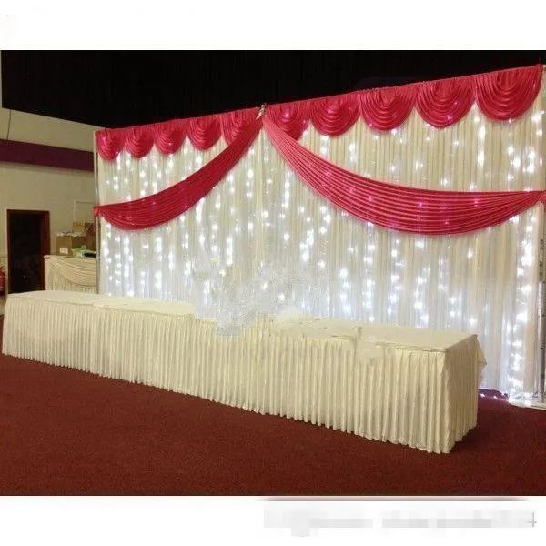 Free Shipping 10ftx20ft Black white wedding backdrop stage background curtain wedding drapes swags