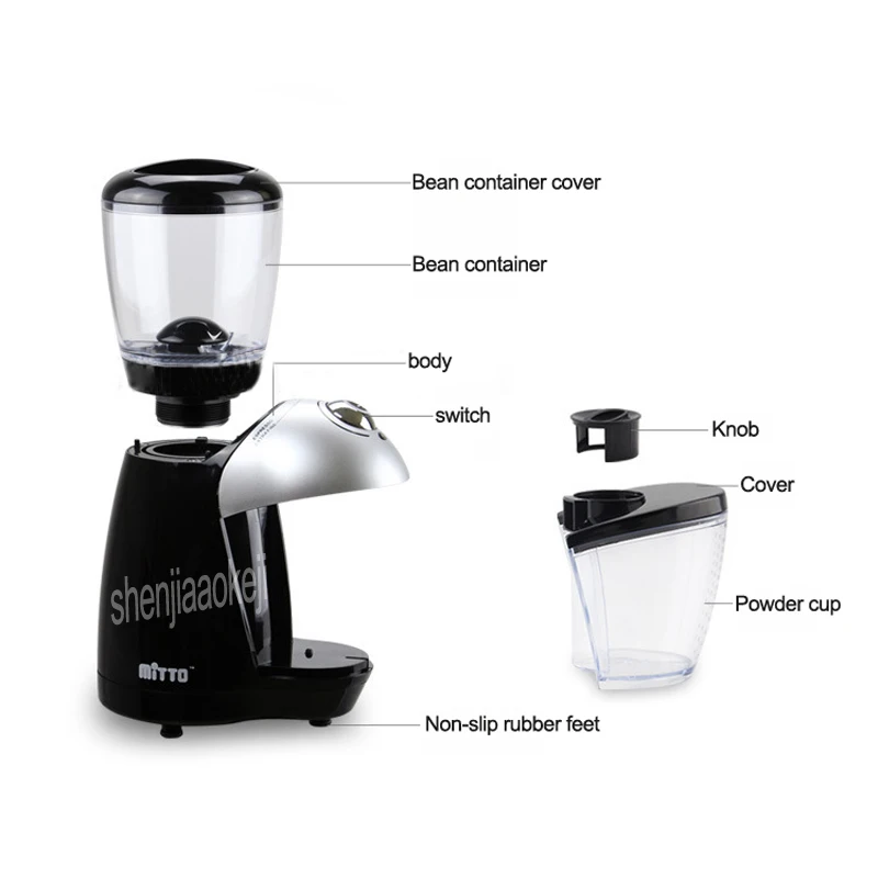 220-240V 60-200W Điện Cà Phê Xay Đậu Nhà Nhỏ Mài Hộ Gia Đình Ý Đậu Khô cối Xay Máy Disintegrator
