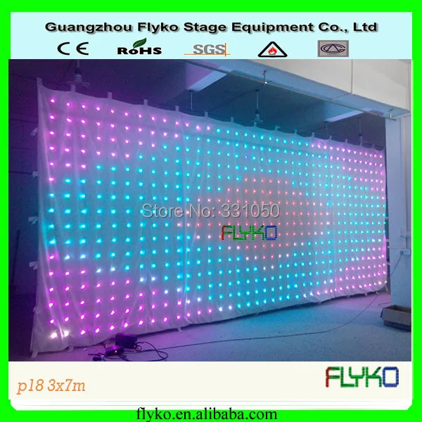 

Free shipping 3*7M p180mm led curtains for stage backdrops