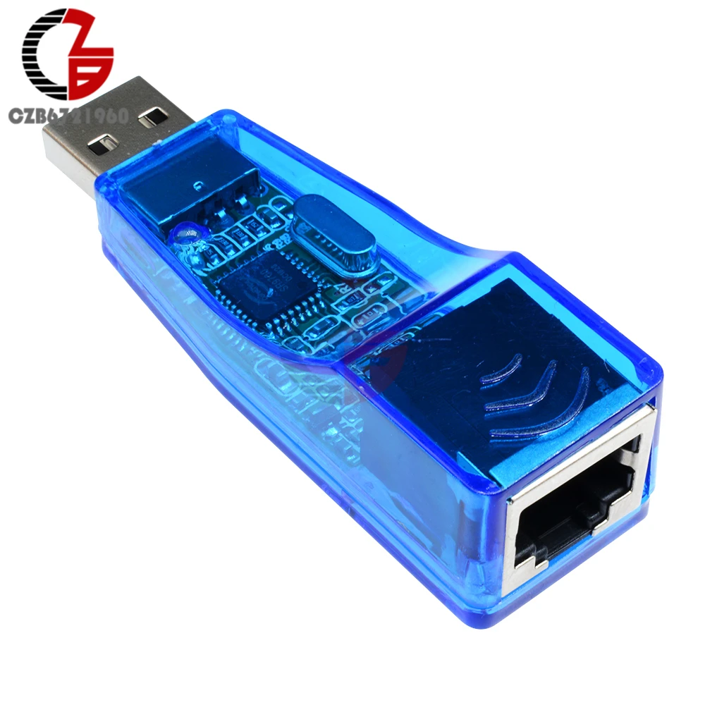 USB Ethernet Adapter USB 2.0 to RJ45 Ethernet Network Card LAN Adapter USB Ethernet Connector RD9700 for Windows 7/8/10/XP