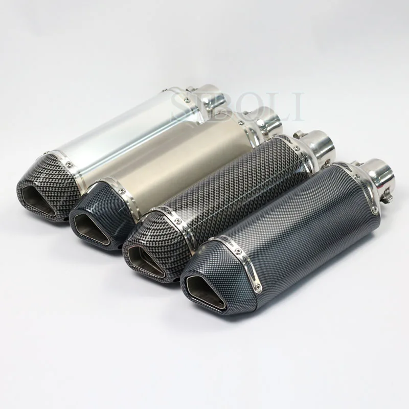 38-51mm Motorcycle Exhaust Muffler Modified Pipe Universal Stainless Steel Exhaust GY6 Scooter Pit ATV Dirt bike