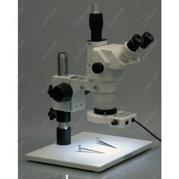 Zoom Microscope--AmScope Supplies 6.7X-45X Zoom Microscope with 80-LED Ring Light