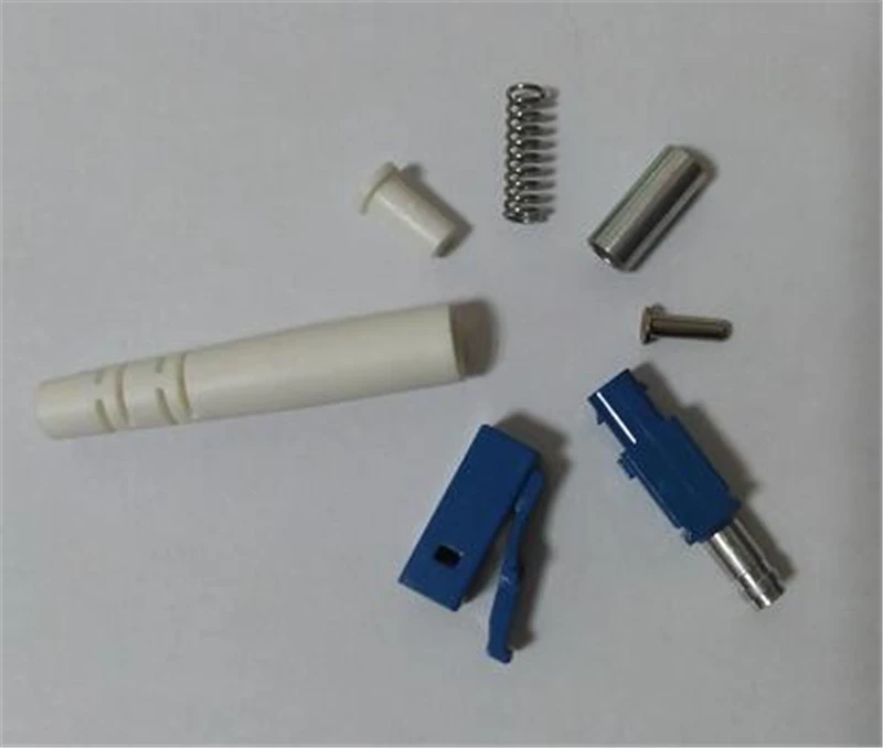 LC fiber connector KITS with ferrule Unassembled Simplex APC SM MM OM3 OM4 3.0mm 2.0mm 0.9mm ftth LC connector accessory 1000PCS