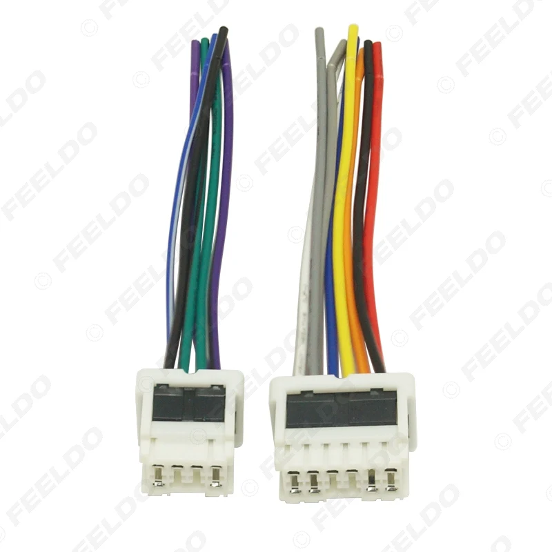 FEELDO 1Set Car Stereo Power Wiring Harness Adapter For Old NISSAN Micra Patrol Skyline Sunny Primera Radio Wire Plug#5712