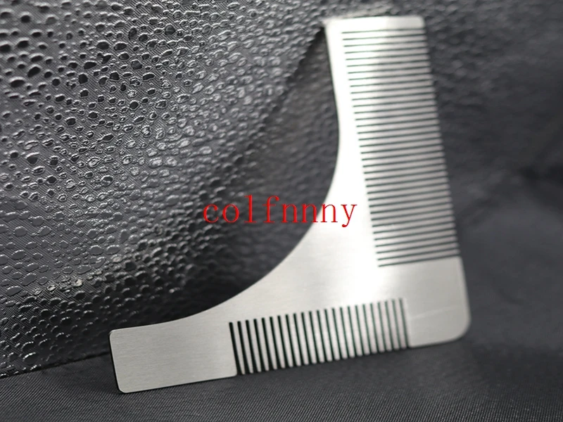 100pcs/lot Stainless Steel Beard Comb Styling Tool Shaving Handmade Cut Hair Molding Trim Template