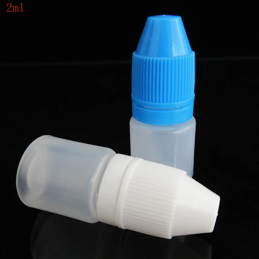 100pcs 2ml PE small Dropper Bottle,Sample Bottle for Eye Drops,Empty Bottle for Glue,Plastic Soft Squeeze Bottle with Tamper Cap