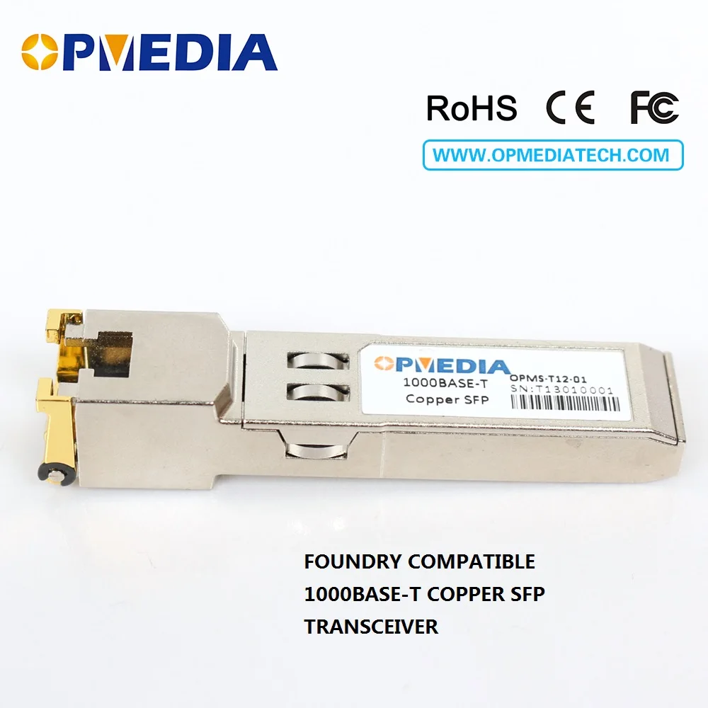 

Foundry compatible 1000Base-T Copper SFP TRANSCEIVER,1000M optical module, RJ45 connector