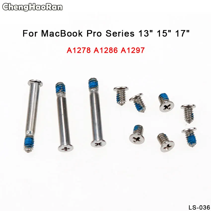ChengHaoRan Универсальная крышка корпуса компьютера нижние задние винты для MacBook Pro 13 "A1278 A1286 A1502 A1706 A1707 A1708 Air A1369