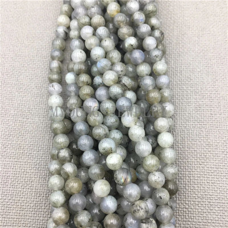 

MY0638, 15,5 дюйма, Круглый Гладкий лабрадорит, бусины для ожерелья с отверстиями, нитка различных размеров, блестящий камень для изготовления ювелирных изделий
