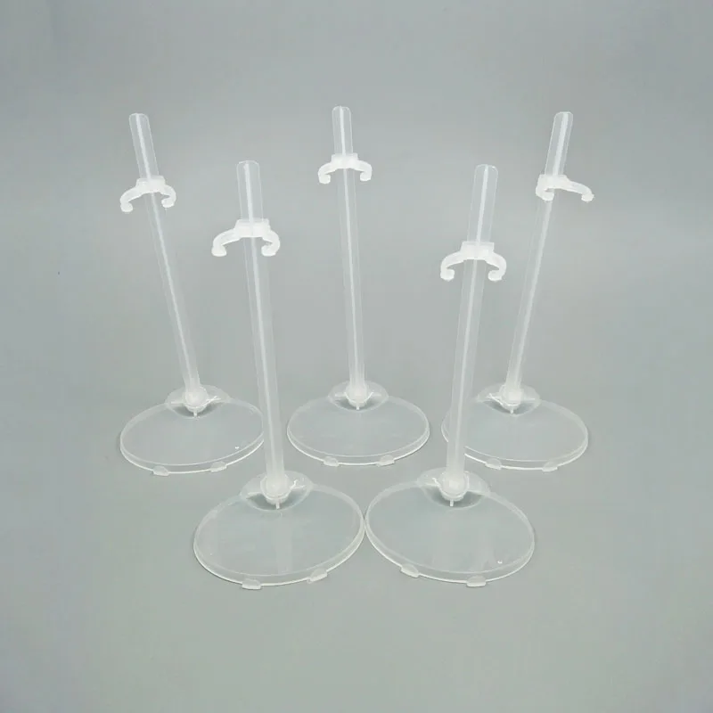 10pcs/lot Transparent Clear Color Dolls Toy Stand Support for Barbie Dolls Girls Prop Up Mannequin Model Display Holder