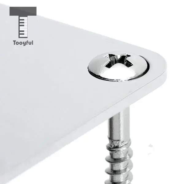 Tooyful Electric Telecaster Guitar Neck Plate Bass Guitar Neck Strength Connecting Board Joint Plate - Including 4 Screws Chrome