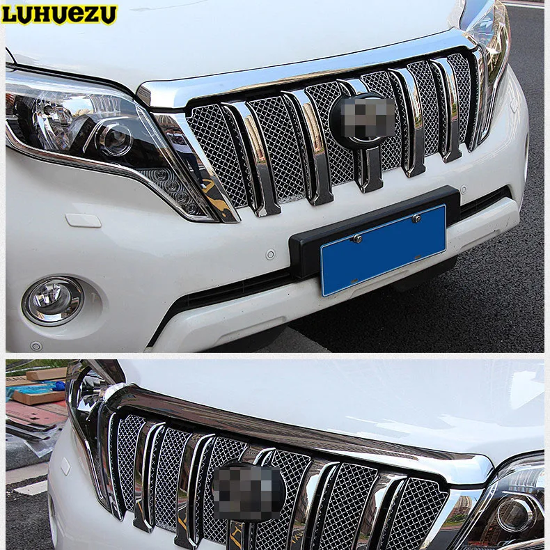 

Luhuezu Stainless Steel Front Grille Trims For Toyota Land Cruiser Prado LC150 Accessories 2010-2017