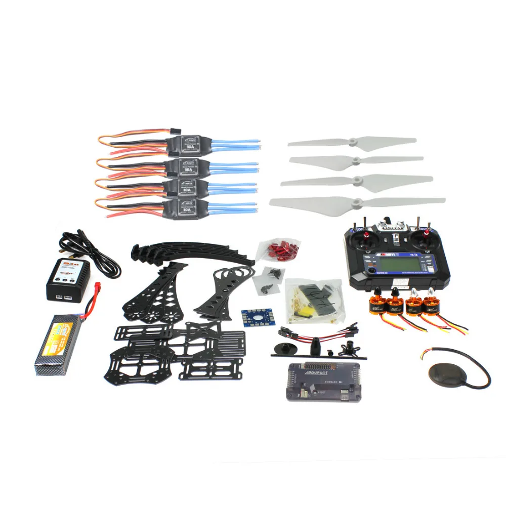 

DIY RC Drone Quadrocopter Full Kit RTF X4M380L Frame Kit APM 2.8 GPS Flysky RX TX Battery Charger 4-axis Aircraft Toy Accessory