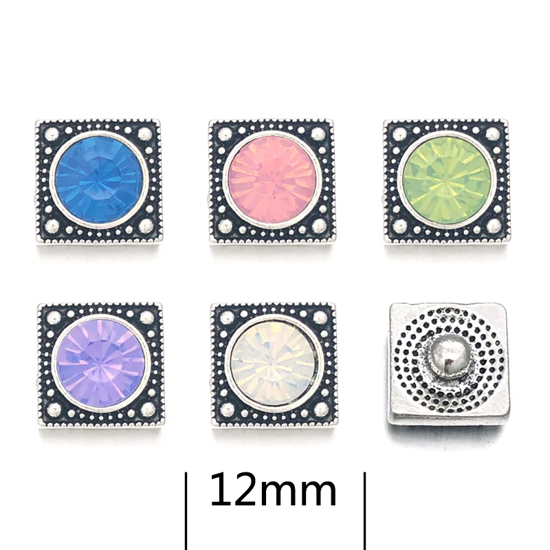 Hot Sale 049 Flower 3D 12mm Metal Snap Button For Bracelet Necklace Interchangeable Jewelry Women Accessorie Findings