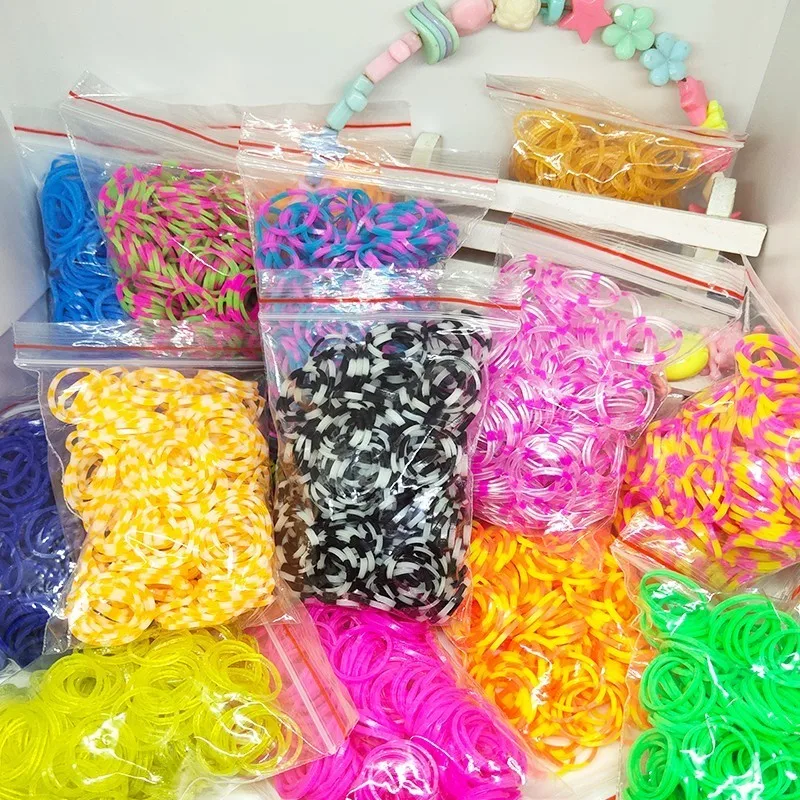 1800pcs DIY Toys Rubber Loom Bands Set Kid DIY Bracelet Silicone Rubber Bands Elastic Weave Toys Children Christmas Gifts 2020