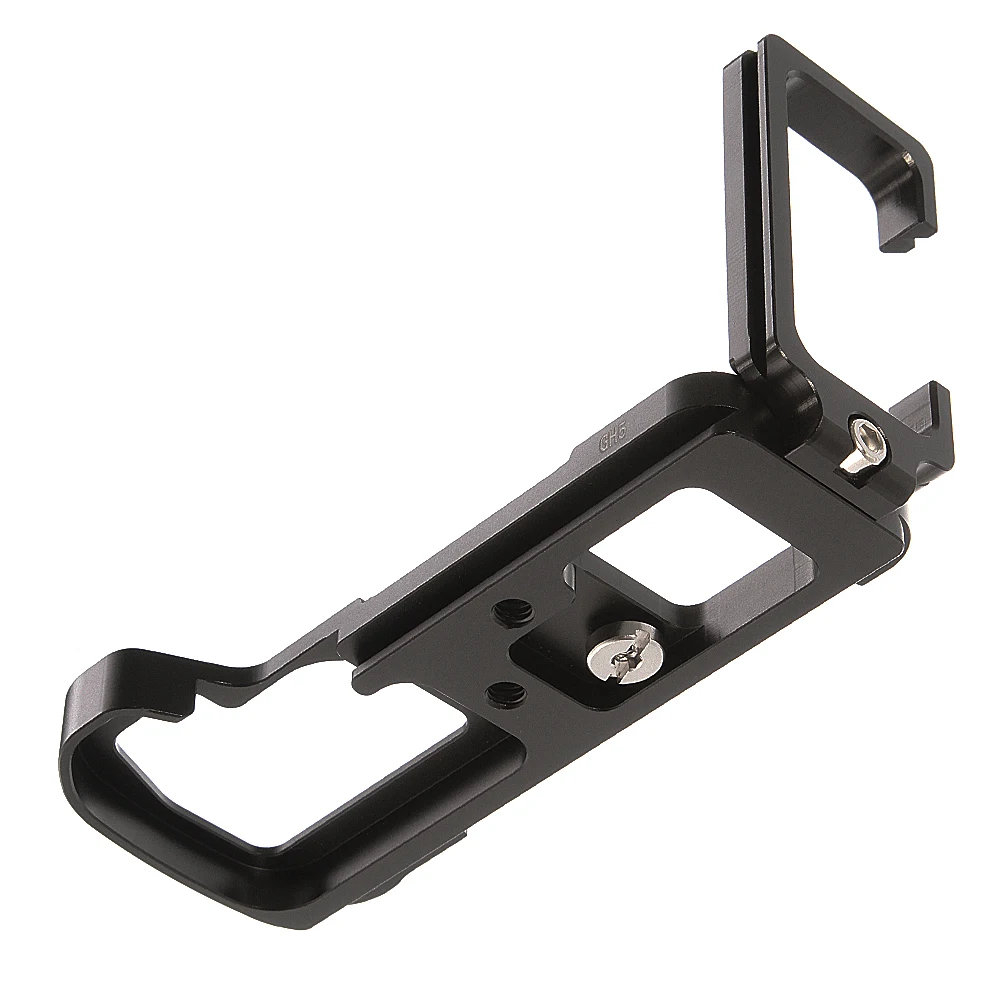 Aluminum Alloy L Bracket Vertical Quick Release Plate Hand Grip for Panasonic Lumix DMC-GH5 Camera Arca-Swiss Tripod Holder