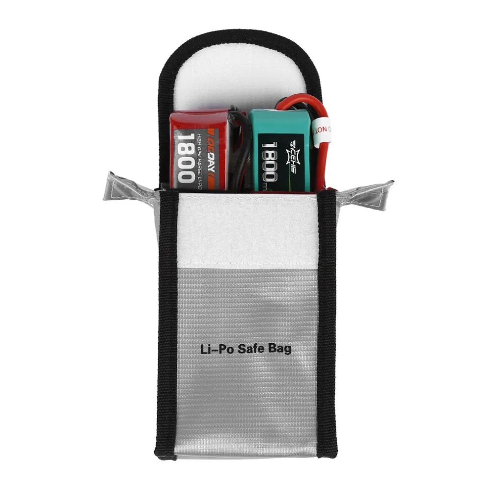 Lipo Battery Safety Bag Lipo Battery Guard Bag Charge Sack Battery Protection Bag 90x55x150mm for Rc Drone Car Boat Airplane