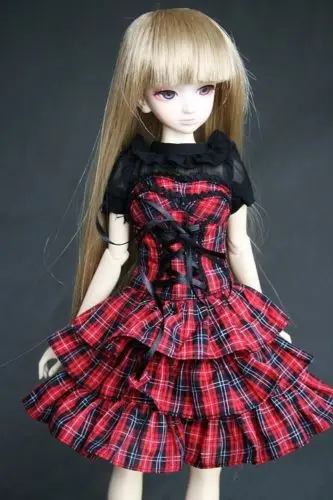 

[wamami] 244# Red Plaid Dress/Shirt/Suit 1/4 MSD 1/3 1/6 SD DZ AOD Luts BJD Dollfie