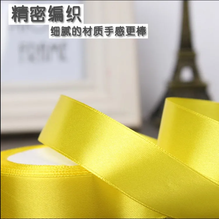 Hot sale 4cm 25 yards/roll silk ribbon wedding party festive decoration crafts gifts wrapping apparel sewing fabric supplies