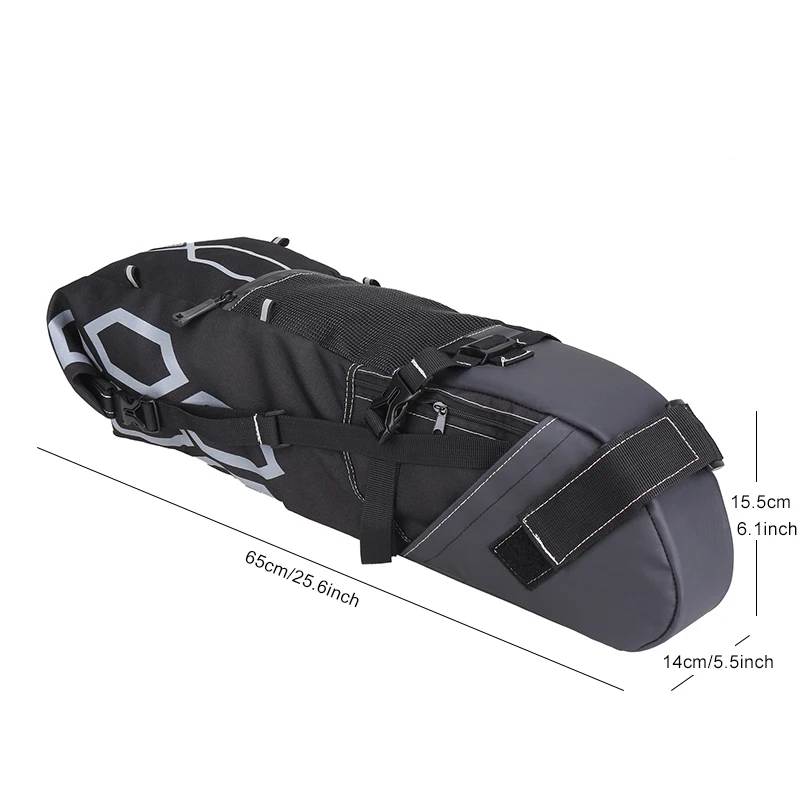 B-SOUL 12L Waterproof Bicycle Saddle Bag Big Capacity Bike Seatpost Bag MTB Cycling Rear Seat Pannier Bag Bicycle Accessories