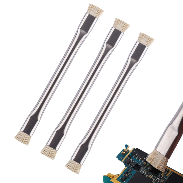 Dwugłowicowa antystatyczna szczotka czyszcząca do telefonu komórkowego komputer elektroniczny płyta główna PCB Cleaner narzędzia do naprawy