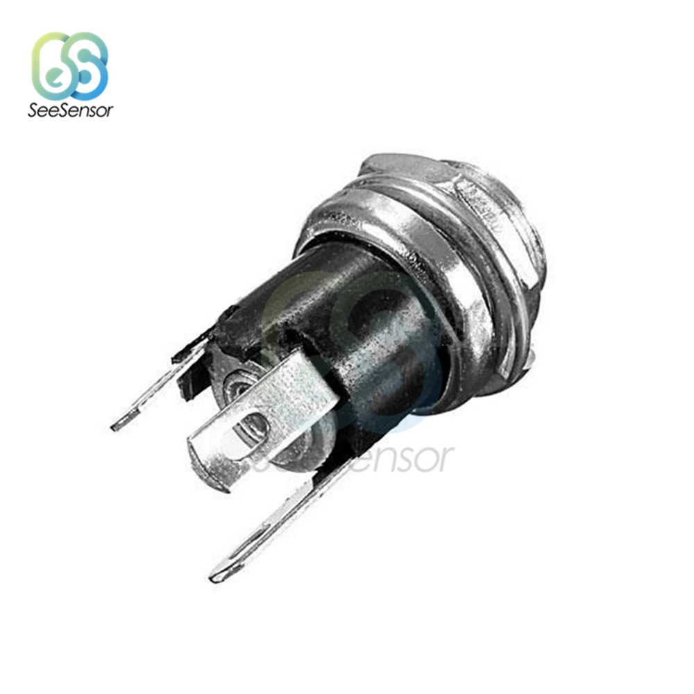 10 Chiếc DC Jack Cắm Ổ Cắm Nữ Bảng Điều Khiển Gắn Đầu Kết Nối 5.5Mm 2.1Mm Cắm DC-022 DC-022B DC-025M 5.5X2.1Mm