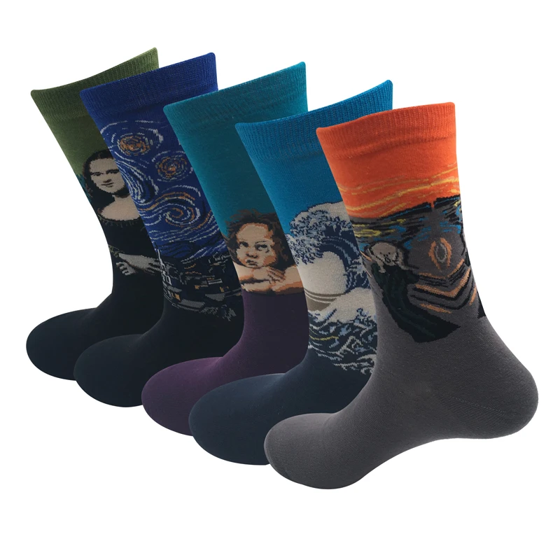 Trendy men's tube socks Crazy oil series Men's socks Men's socks Long socks No gift box