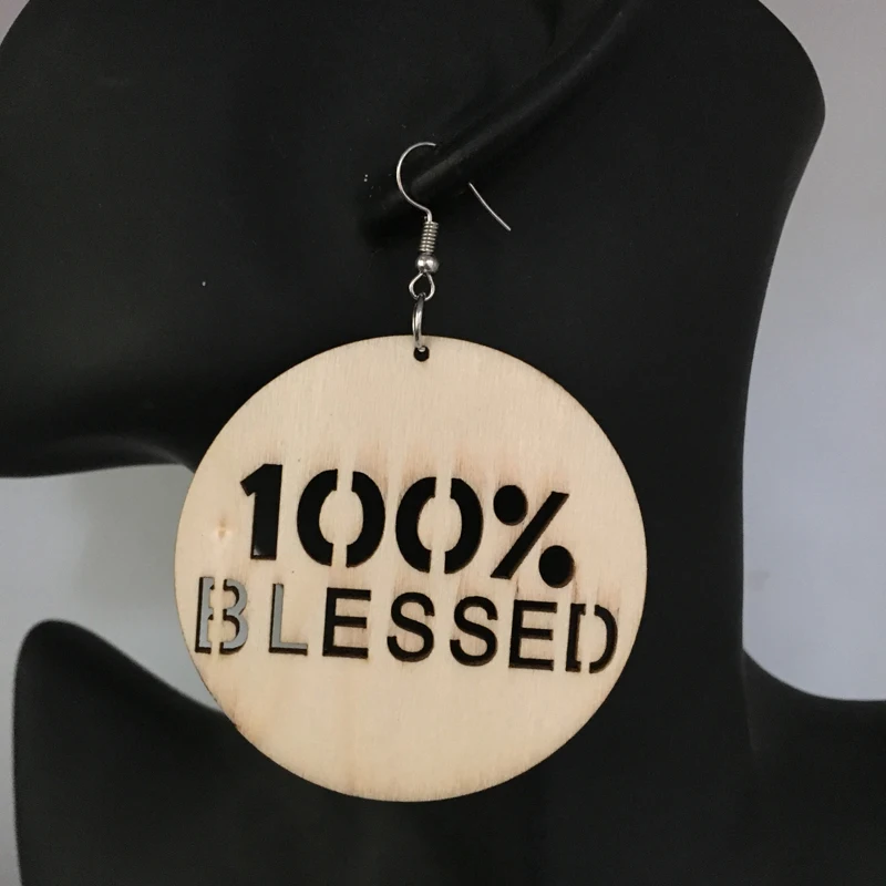 Unfinished 100% Blessed Wood Earrings