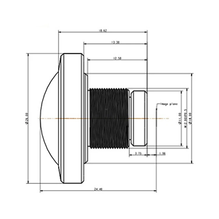 EFL1.0mm Fisheye Lens 1/3" 200 Degree 4K Resolution Wide Angle Lens 8MP for GoPro Hero 4/3+ Xiaomi Yi 4K Panoramic 360 Shooting image 6