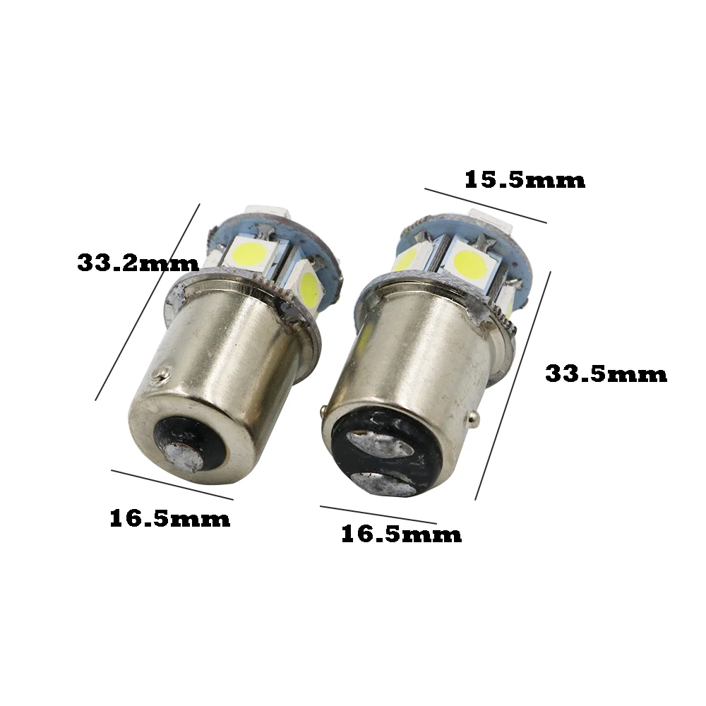 Ysy 20X P21W 1156 BA15S 1157 Bay15d 5050 8SMD Auto Led Lamp Auto Achter Knipperlichten Brake Reverse Parking lamp Dc 24V Wit