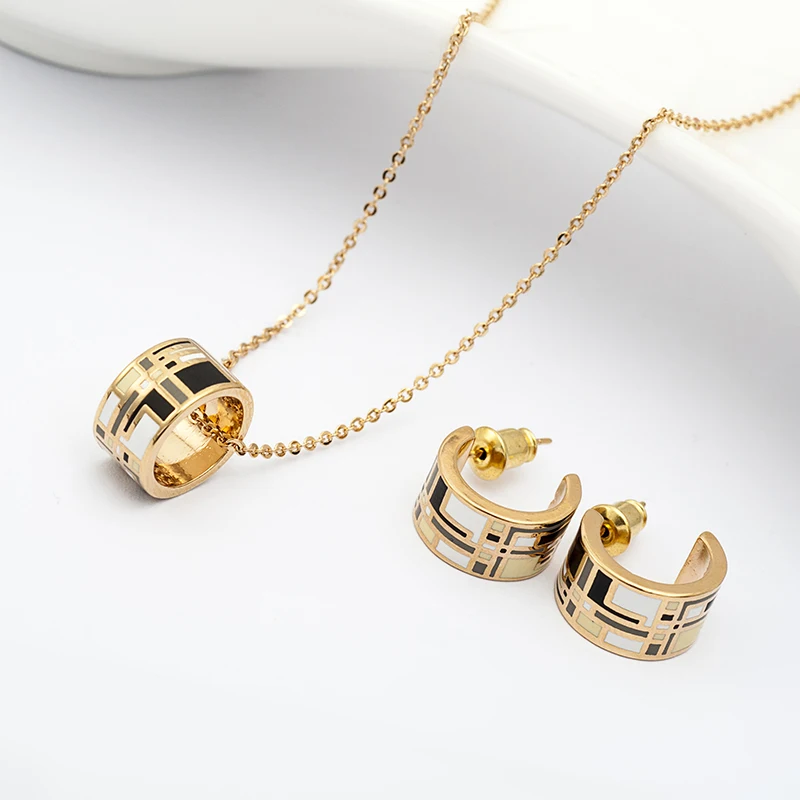 R&X Fashion Jewelry Dubai Ensemble Bijoux Women Anniversary Romantic Necklace/earrings Classic Jewelry Sets Trendy Dieraden Sets