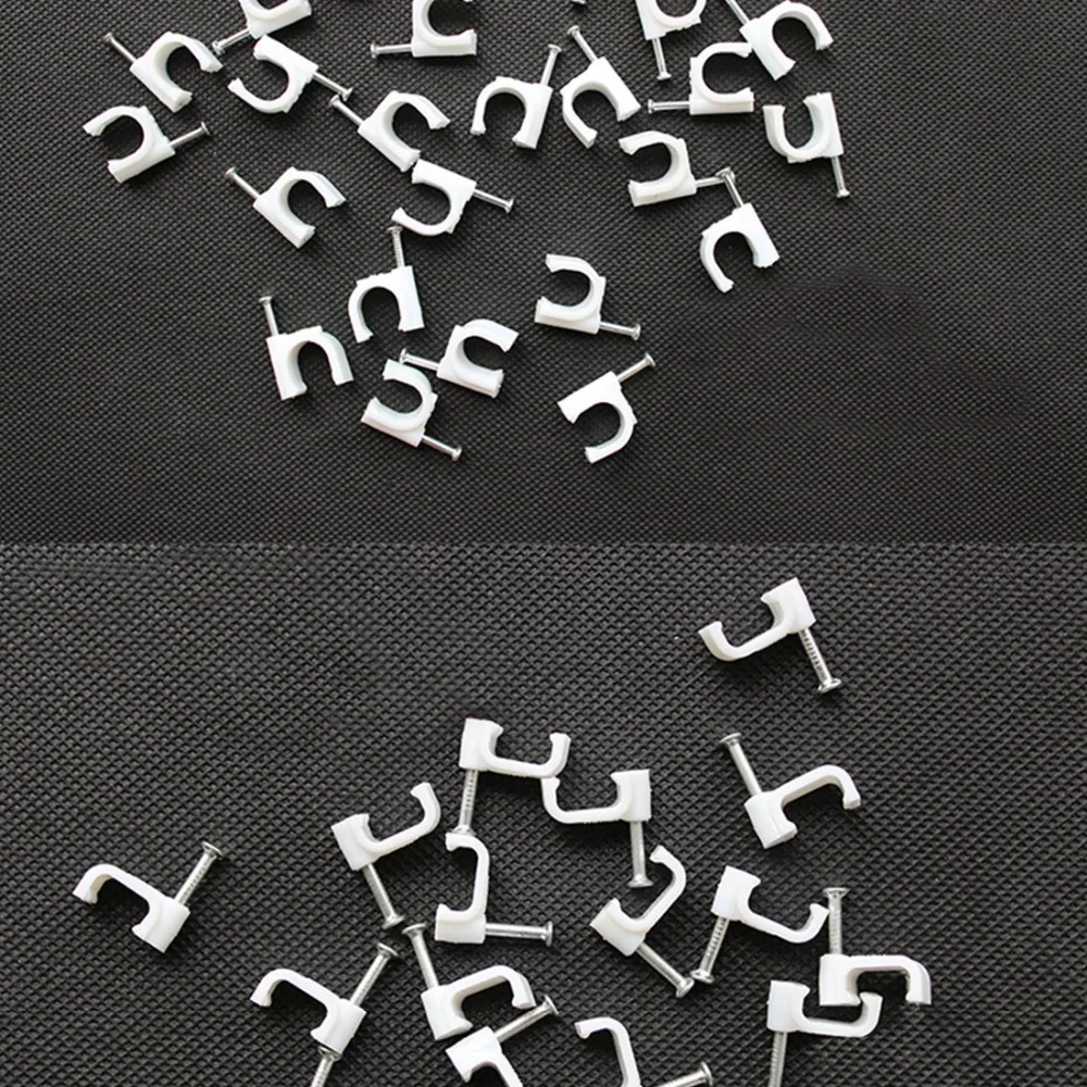 100 stücke 8mm Nagel Draht Kabel Clips Runde U Typ Weiß für PC Power Kabel