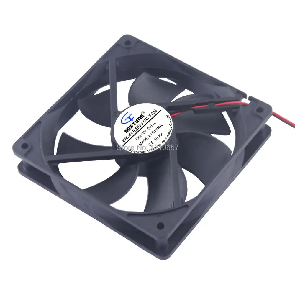 

2PCS lot Gdstime 12025 120mm 120x120x25mm 12cm DC 12V 2Pin Hydraulic Cooling Cooler Fan