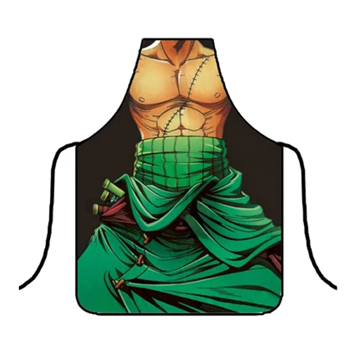 Funny Apron Cartoon Aprons Luffy Kitchen Apron Dinner Party Cooking Apron Adult Baking Accessories Wholesale WQ273