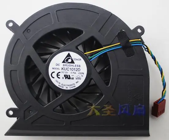 Original  KUC1012D 12V 0.75A 4 Wire Temperature Controlled Turbine Fan