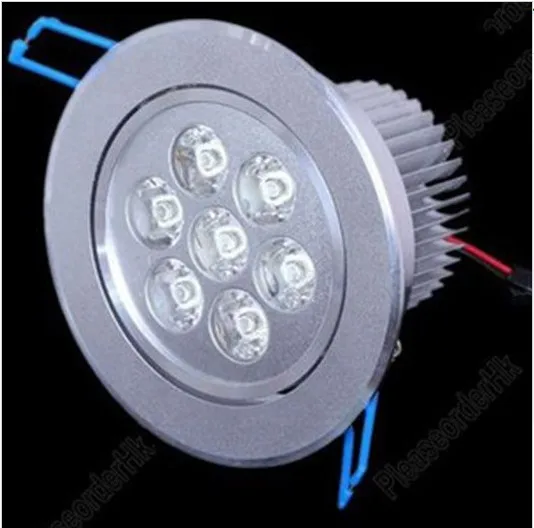 Free Shipping Dimmable 7W LED Downlights CE ROHS Super Brightness 700LM LED Lights Home & commercial Lighting 110V 220V