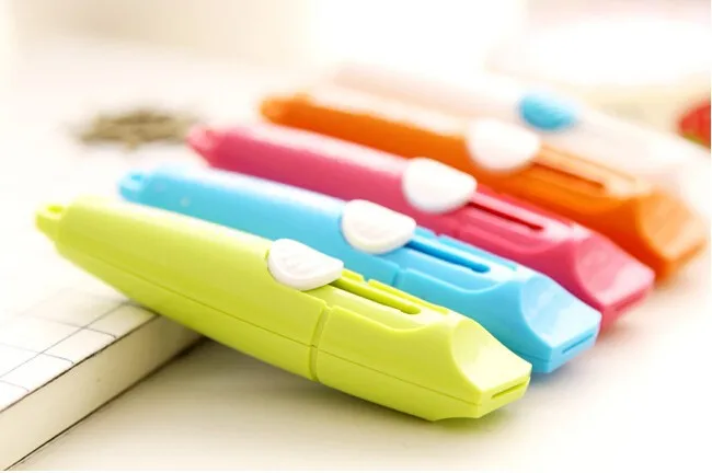 Mini Utility Sweet Candy Color Portable Knife Paper Cutter Cutting Paper Razor Blade Creative Household Supplies