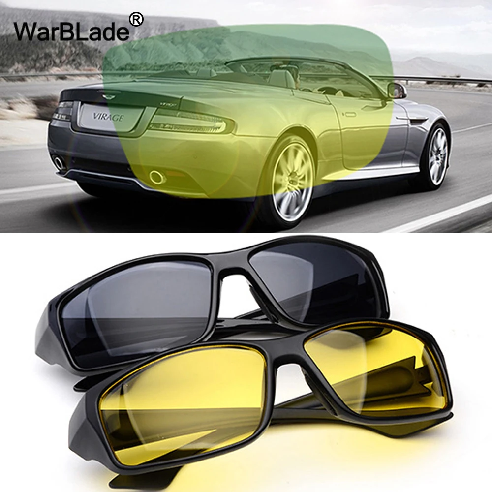 

High quality Plastic Frame Night Vision Glasses Driver Night Driving Mirror Light Goggles Sun Glasses UV400 Men Sunglasses